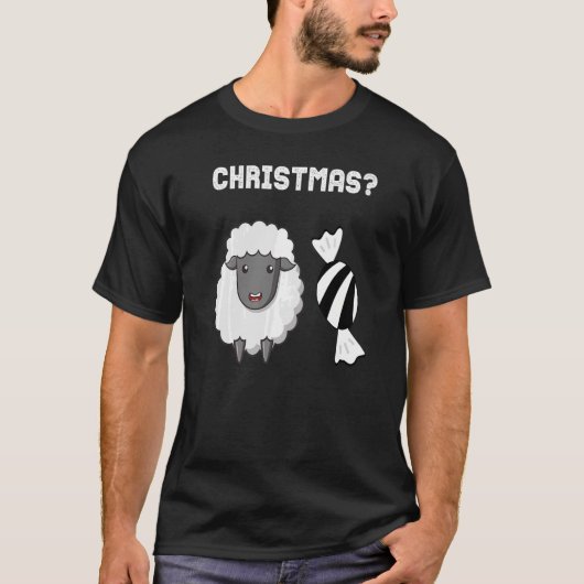 Kerstmis met scrolloge Baa Bah Mannen vrouwen Kind T-shirt (Voorkant)