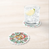 Kerstmis met Sheltie Kartonnen Onderzetters (Insitu)