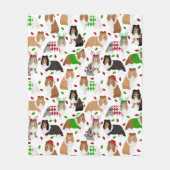 Kerstmis met Shetland Sheepdog Fleece Blanket (Voorkant)
