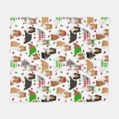 Kerstmis met Shetland Sheepdog Fleece Blanket Deken (Voorkant (Horizontaal))