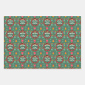 Kerstmis met siercellen inpakpapier vel (Voorkant)