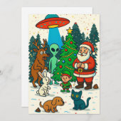 Kerstmis met Sinterklaas, Buitenaardse Wezens & Ke Feestdagenkaart (Voorkant / Achterkant)