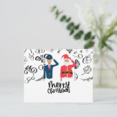 Kerstmis met Sinterklaas voor Piloot Feestdagenkaart (Staand voorkant)