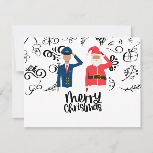 Kerstmis met Sinterklaas voor Piloot Feestdagenkaart (Voorkant)