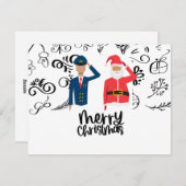 Kerstmis met Sinterklaas voor Piloot Feestdagenkaart (Voorkant / Achterkant)