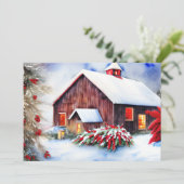 Kerstmis met sneeuwbudget voor kinderen feestdagenkaart (Staand voorkant)