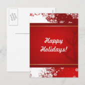 Kerstmis met Sneeuwrode Kaart (Voorkant / Achterkant)