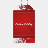 Kerstmis met Sneeuwrood Label met achtergrondcadea Cadeaulabel (Voorkant)