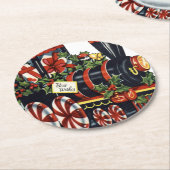 Kerstmis met snoep ronde kartonnen onderzetter (Gebogen)