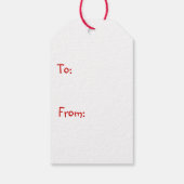 Kerstmis met snoepriet cadeaulabel (Achterkant)