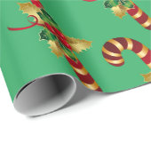  kerstmis met snoepsuikerriet cadeaupapier (Rol Hoek)