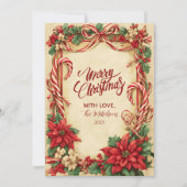  kerstmis met snoepsuikerriet feestdagenkaart (Voorkant)