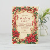  kerstmis met snoepsuikerriet kaart (Staand voorkant)