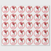 Kerstmis met speciaal kerstcadeaubonet cadeaupapier (Vlak)