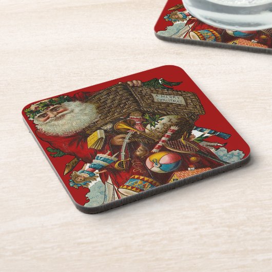 Kerstmis met speelgoedset van kurkOnderzetters Drankjes Onderzetter (Linkerzijde)