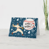 Kerstmis met speler en bal kaart (Voorkant)