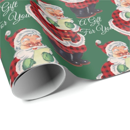Kerstmis met  stijl met groene kerstrecorder cadeaupapier (Rol Hoek)