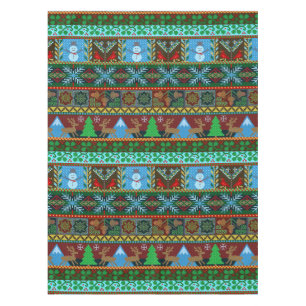 Kerstmis met Sweater Pattern Reindeer Holiday Tafelkleed