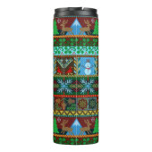 Kerstmis met Sweater Pattern Reindeer Holiday Thermosbeker (Achterkant)