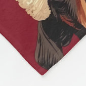 Kerstmis met teckel fleece deken (Hoek)