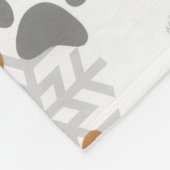 Kerstmis met teckel fleece deken (Hoek)