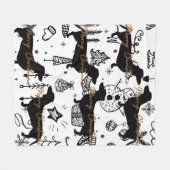 Kerstmis met teckel fleece deken (Voorkant (Horizontaal))