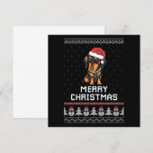 Kerstmis met teckel notitiekaartje (Voorkant / Achterkant)