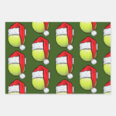 Kerstmis met tennisbal en racket inpakpapier vel (Voorkant 2)