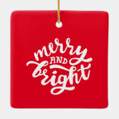 Kerstmis met tennisbal en Snowman Keramisch Ornament (Achterkant)