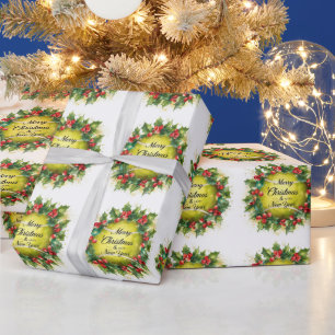 Kerstmis met tennisballen en cadeaupapier