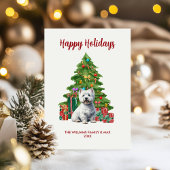 Kerstmis met Terrier Hond Feestdagenkaart