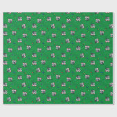 Kerstmis met Terriers Cadeaupapier (Vlak)