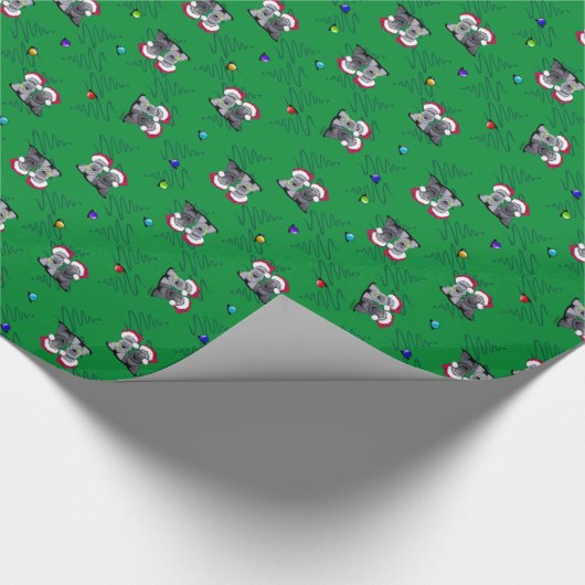 Kerstmis met Terriers Cadeaupapier (Hoek)