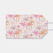 Kerstmis met tropische palmbomen cadeaulabel (Voorkant (Horizontaal))