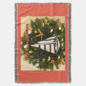 Kerstmis met tropische ZEEEN en groeten uit de kus Deken (Voorkant Verticaal)