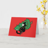 Kerstmis met Tuxedo Cat Kaart (Gele Bloem)