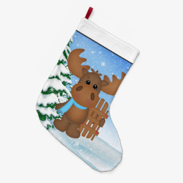 Kerstmis met vakantieboer cartoon grote kerstsok