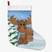 Kerstmis met vakantieboer cartoon grote kerstsok (Voorkant)