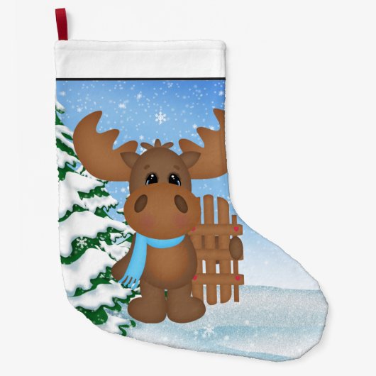 Kerstmis met vakantieboer cartoon grote kerstsok (Voorkant)