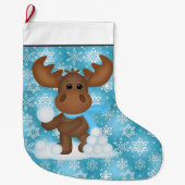 Kerstmis met vakantieboer cartoon grote kerstsok (Voorkant)