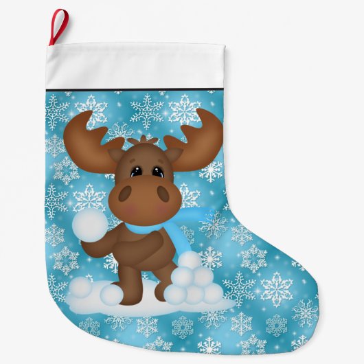 Kerstmis met vakantieboer cartoon grote kerstsok (Voorkant)