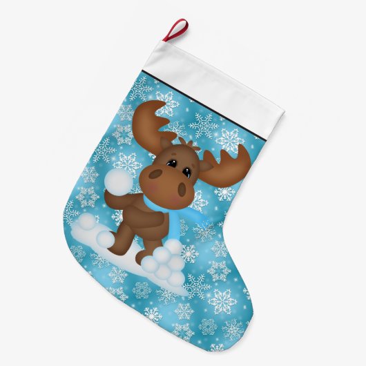 Kerstmis met vakantieboer cartoon grote kerstsok (Voorkant (Hangend))