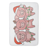 Kerstmis met varken badmat (Voorkant Verticaal)