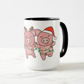 Kerstmis met varken mok (Voorkant rechts)