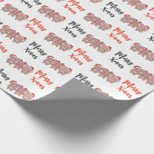 Kerstmis met varken Vuilpitten Cadeaupapier (Hoek)