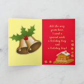 Kerstmis met verre vriend bedankkaart (Binnen)
