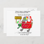 Kerstmis met vertraging - Santa Delayed Feestdagenkaart (Voorkant / Achterkant)