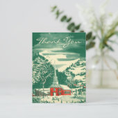 Kerstmis met Vintage Bedankt Briefkaart (Staand voorkant)