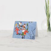 Kerstmis met Vintage Dank Je Bedankkaart (Voorkant)