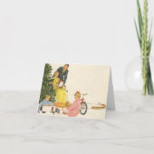 Kerstmis met Vintage Dankjewel Bedankkaart (Voorkant)